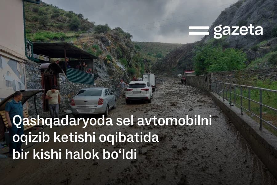 Mudflow sweeps away a Damas car in Kashkadarya region, passenger dies