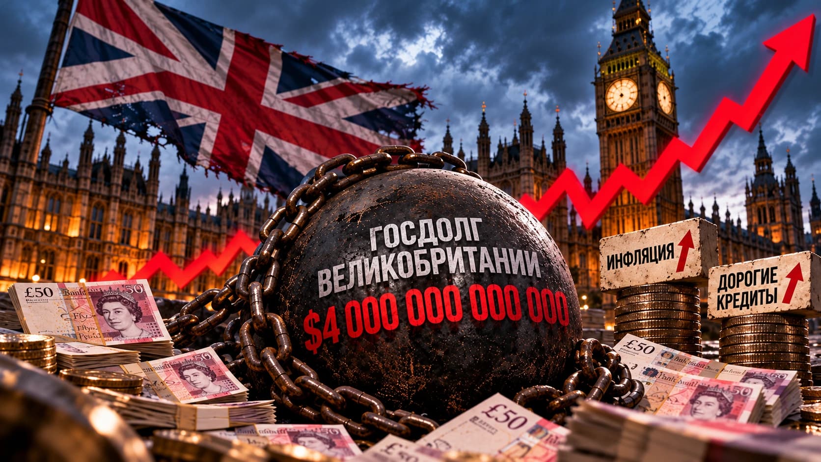 UK government debt exceeds $4 trillion for the first time amid accelerating inflation