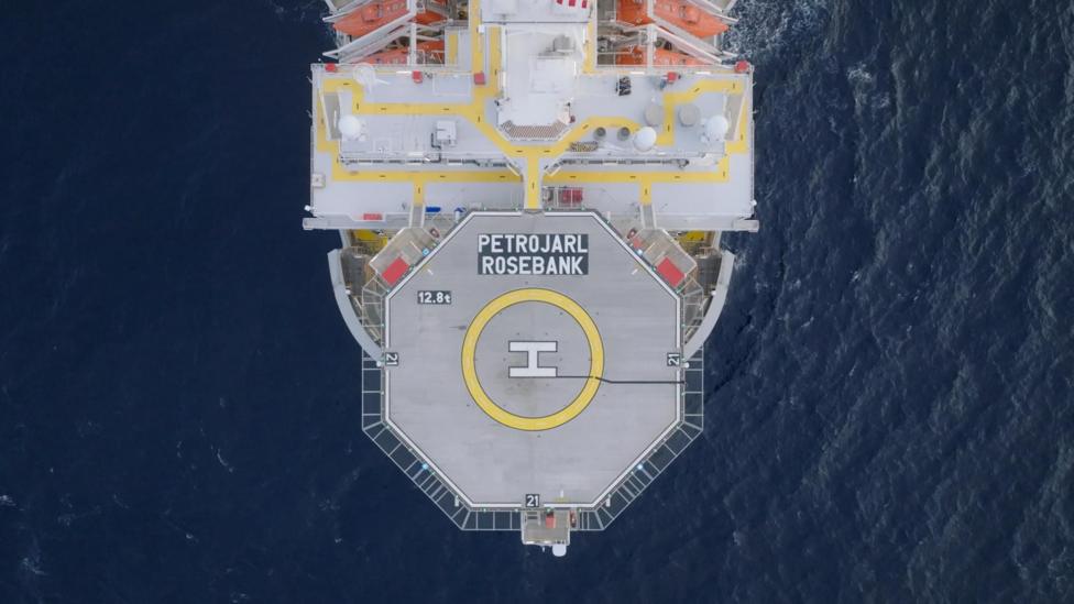 The helicopter deck on the Rosebank FPSO