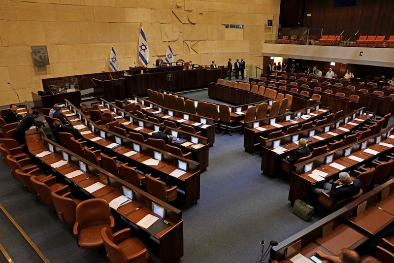The Israeli Knesset comprises 120 seats, with 61 needed to form a government. AFP