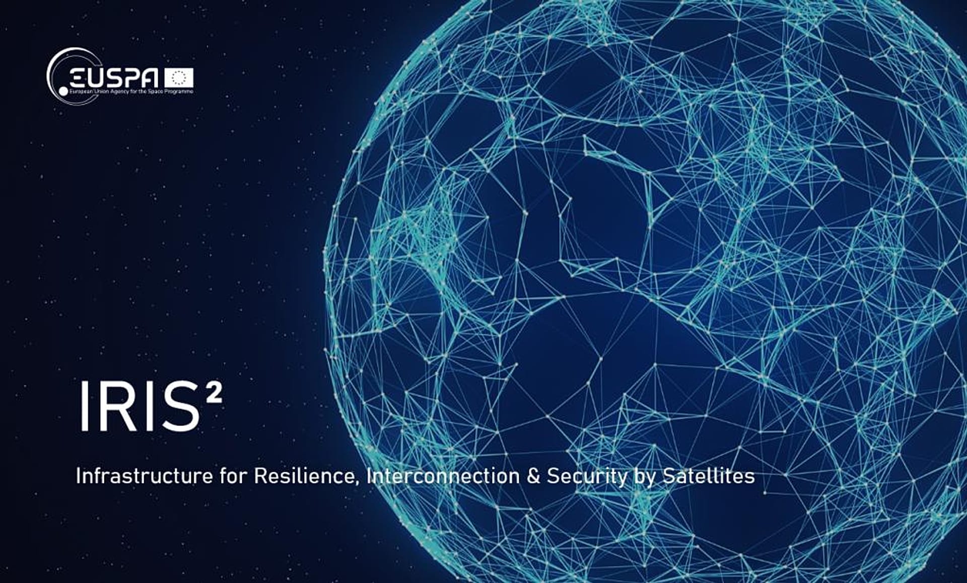 A graphic advertising IRIS² on the website of the European Union Agency for the Space Programme