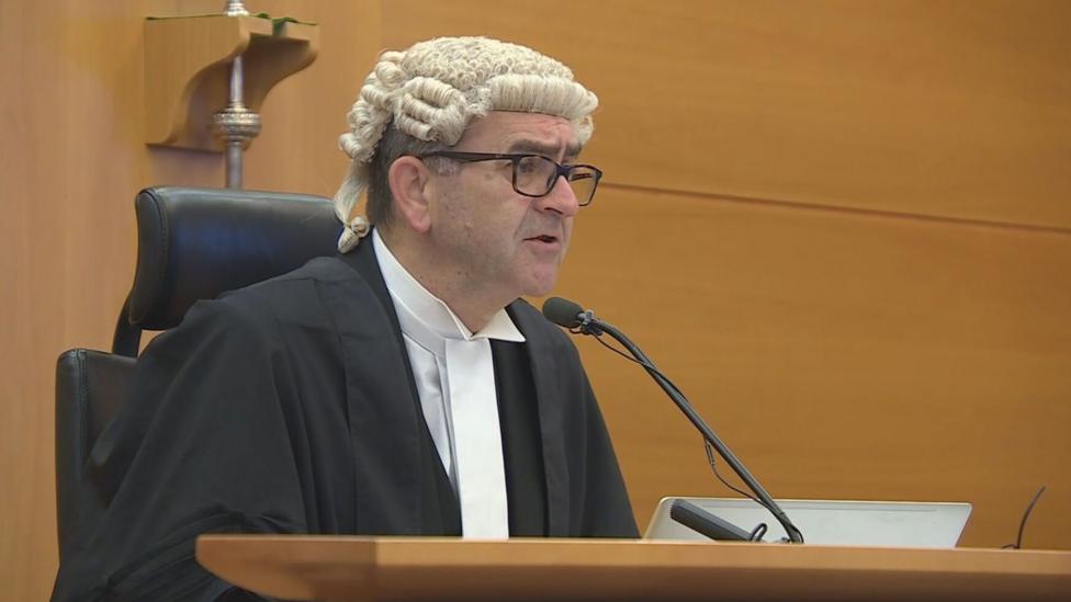 Judge Alistair Watson passing sentence in the High Court in Glasgow.