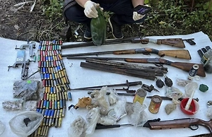 A villager near Penza was found with weapons, homemade ammunition and marijuana