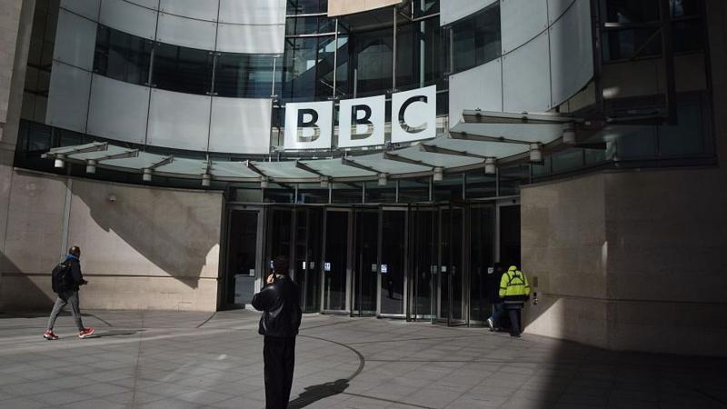 An exterior view of New Broadcasting House in the sun