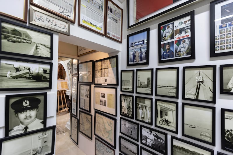 Photographs line the walls of Shaukat Rana's mini-museum. Antonie Robertson/The National