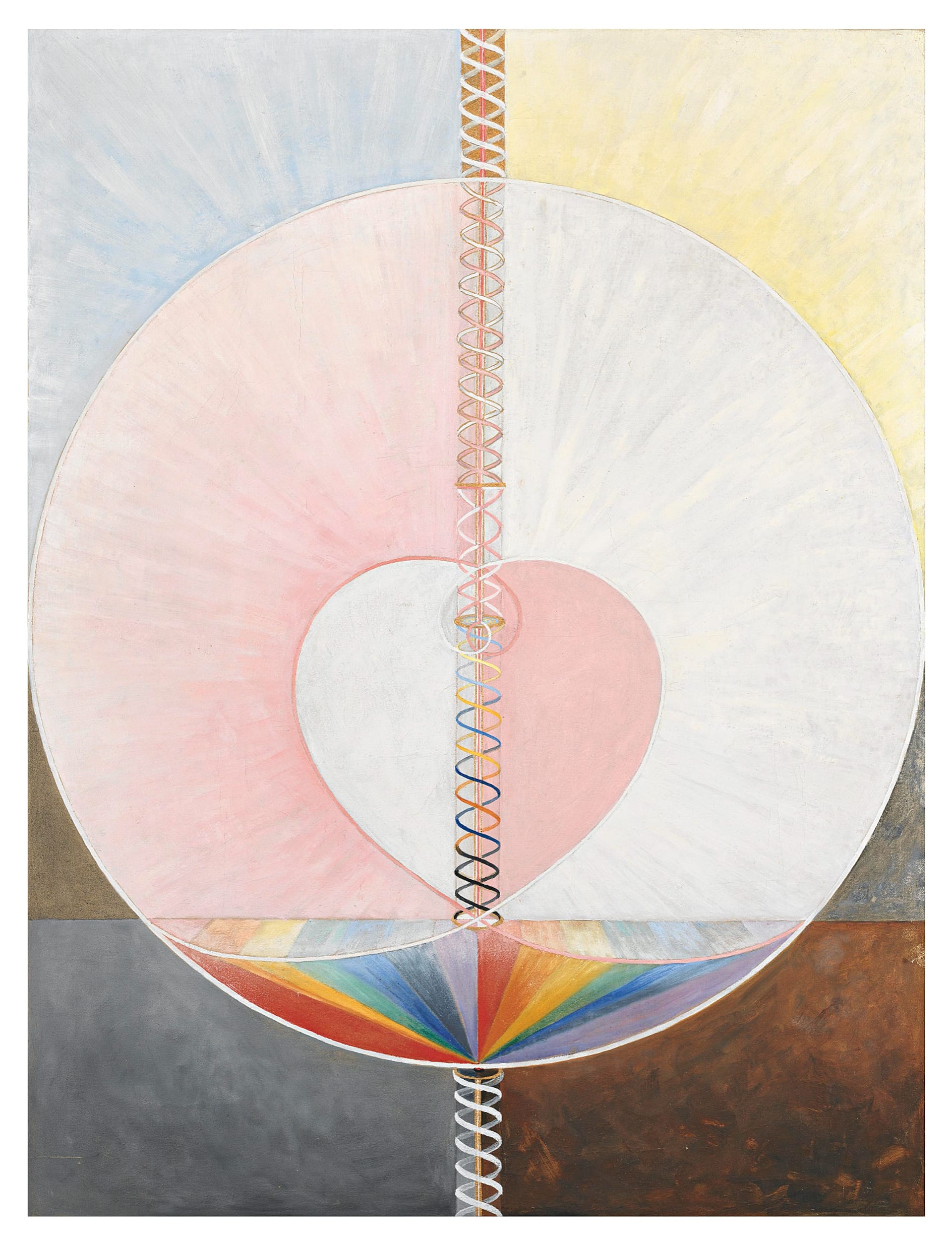 Hilma af Klint, The Dove no 1, IX guruh, UW seriyasi, 1915, tuxumböyoq, tuval, The Hilma af Klint Foundation ruxsati bilan.