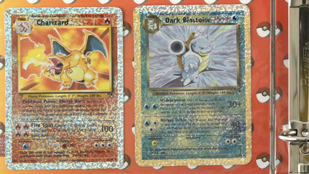 Two Pokémon cards.