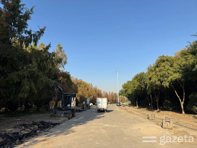 Narrowing of the roadway to build an alley has begun