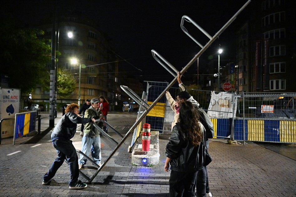 Students blocked the ULB campus in Brussels