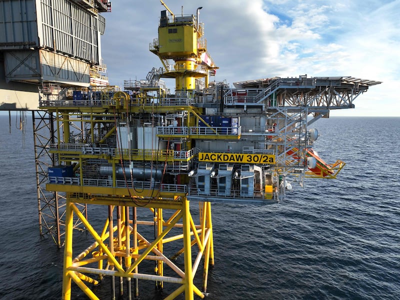 Газодобывающая платформа Джекдоу в Северном море может обеспечить шесть процентов потребностей Великобритании в газе. Handout / Adura / AFP
