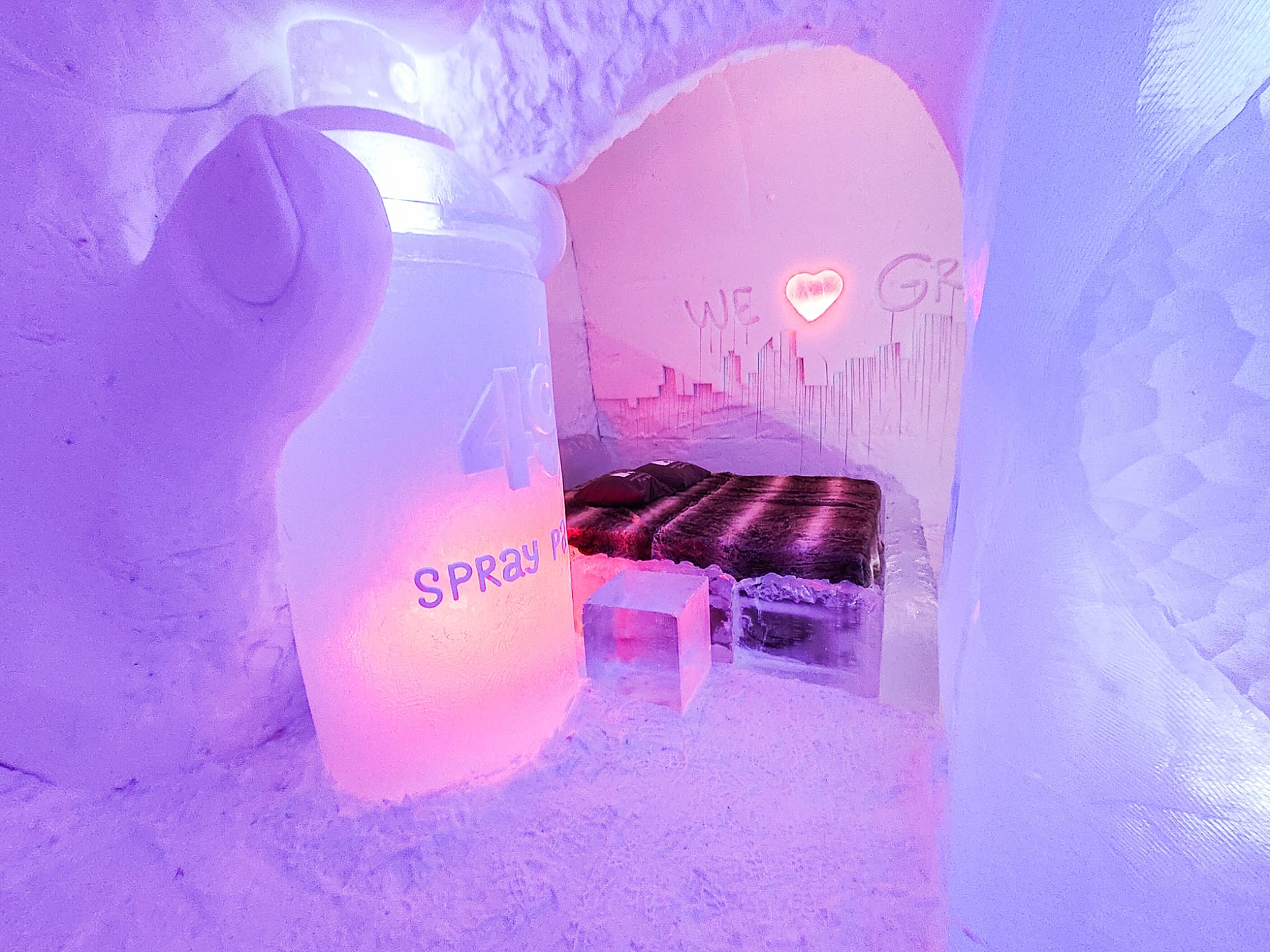 A suite at Arctic Snowhotel