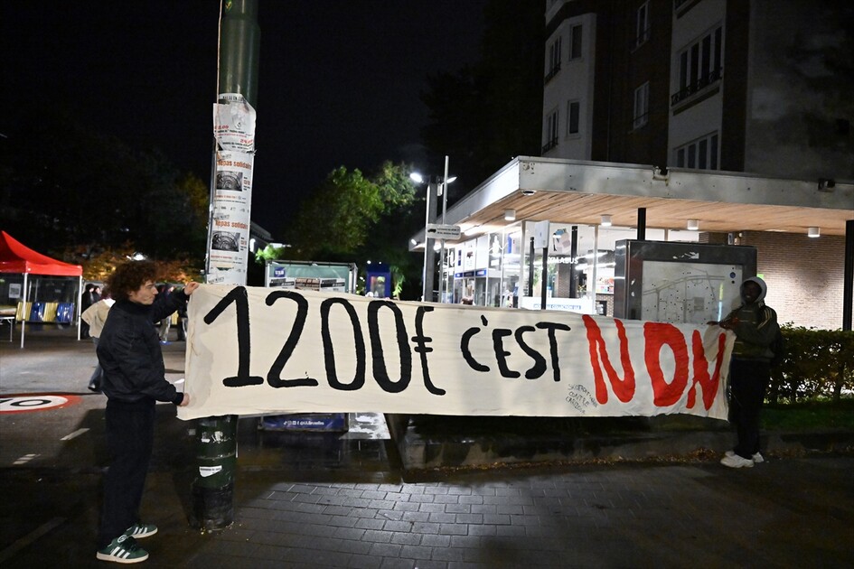 Students blocked the ULB campus in Brussels