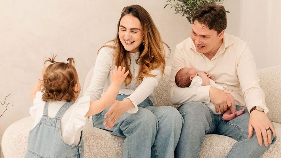 Richard and Caitlin Brain and their two children
