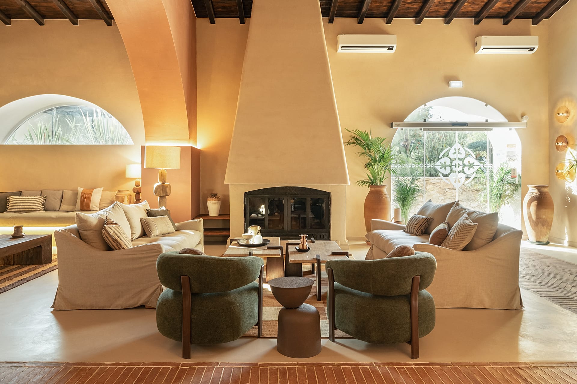 The retreat is set within a restored 19th-century farmhouse