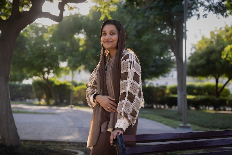 Afna Shanavas has kept a journal documenting her experiences over the past decade, which she hopes to publish. Photo: Antonie Robertson/The National