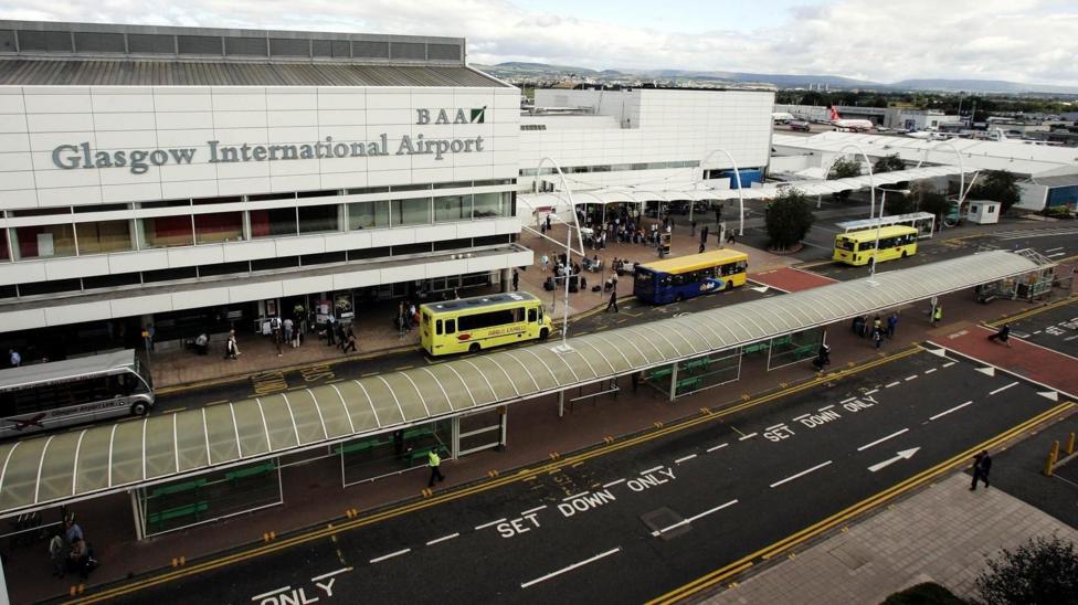 The terminal building at Glasgow Airport