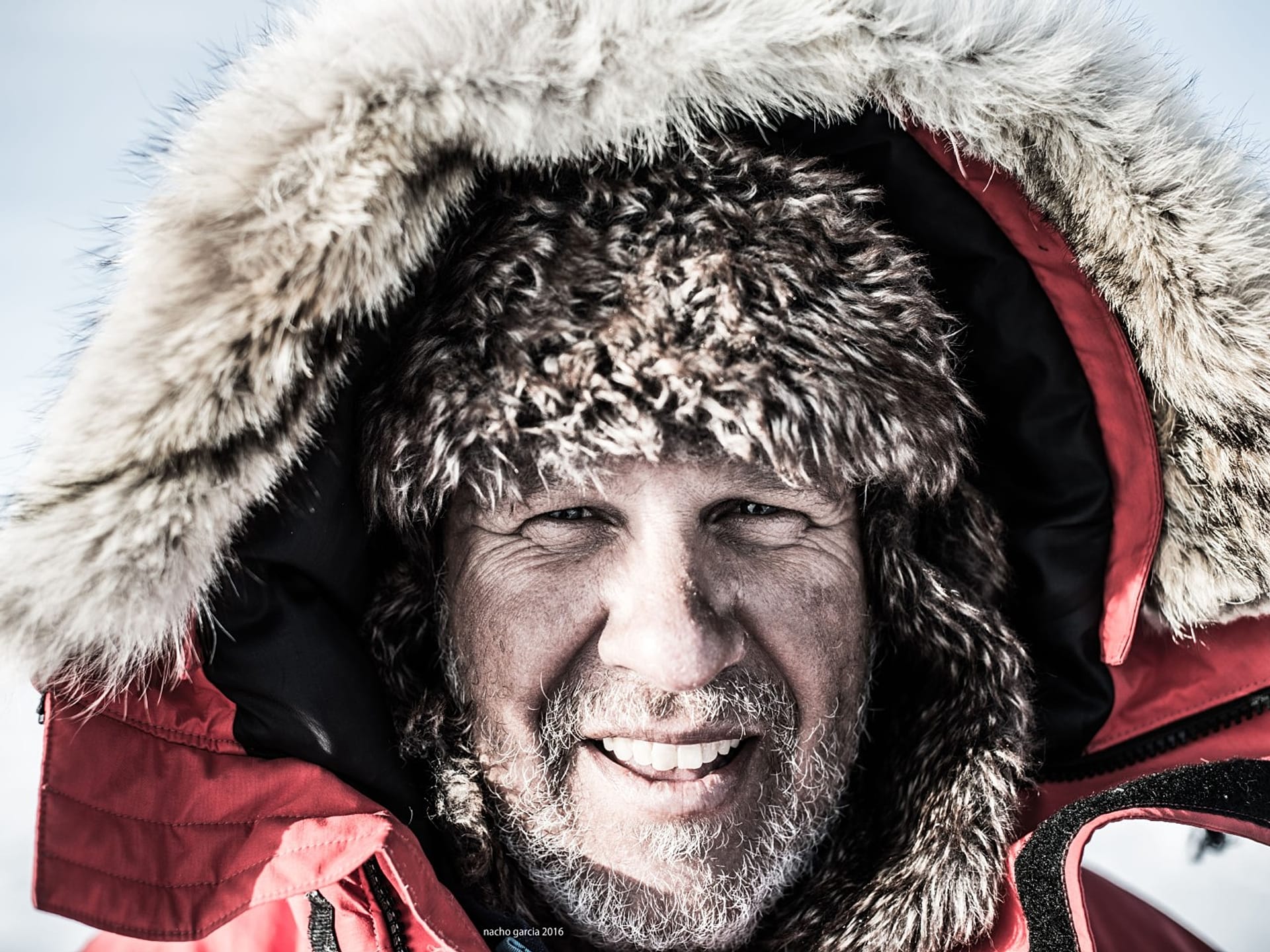 Portrait of Ramón Larramendi during one of his expeditions.