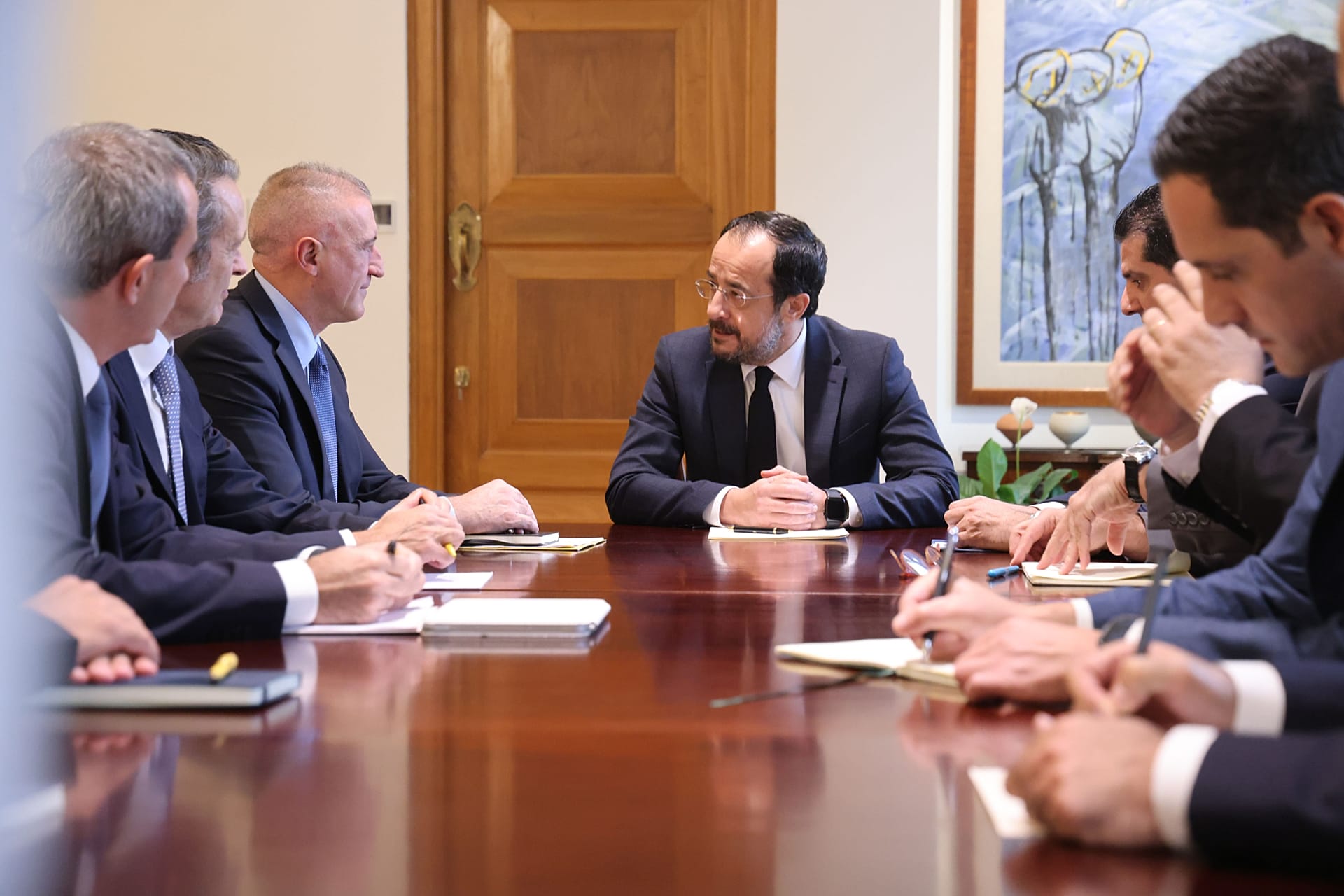 The president of Cyprus with Guido Brusco