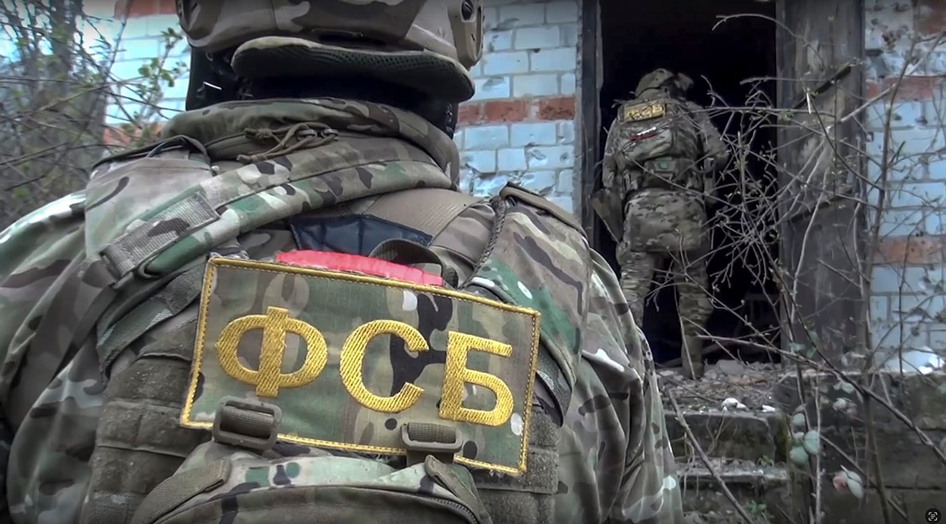 ARCHIVE - FSB special forces inspect a house in Nalchik, the capital of Kabardino-Balkaria (NAK video dated 11 April 2024).