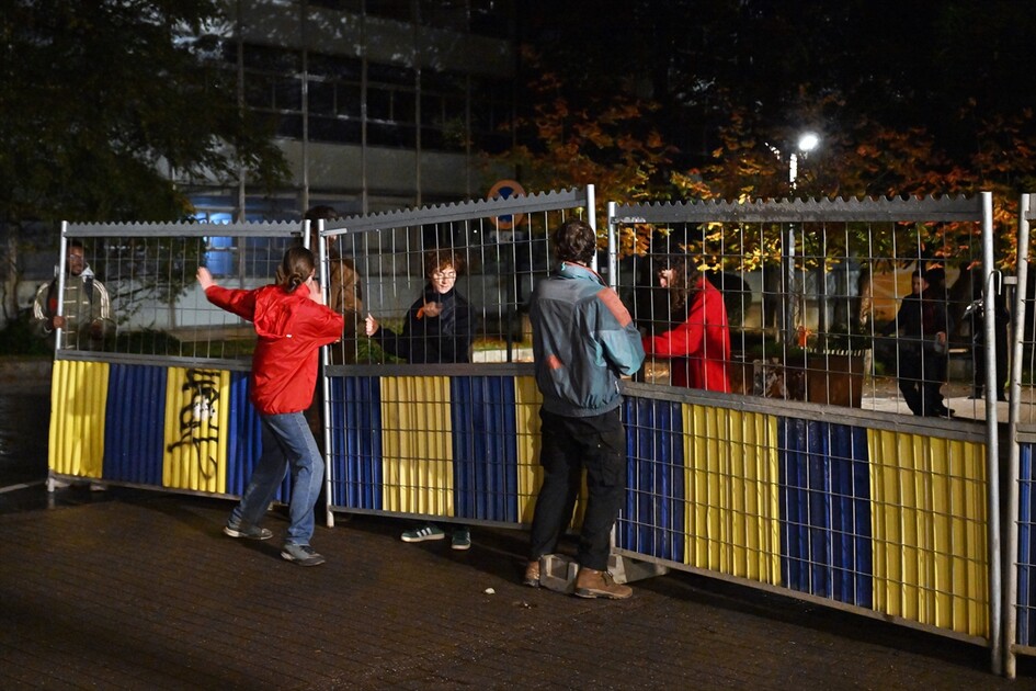 Students blocked the ULB campus in Brussels