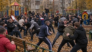 42 people arrested in St. Petersburg after a mass brawl at a children's playground