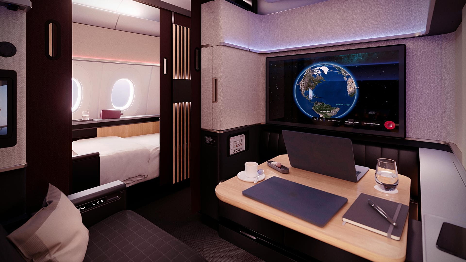 SWISS First Grand Suite: a private loft in the sky for up to three people