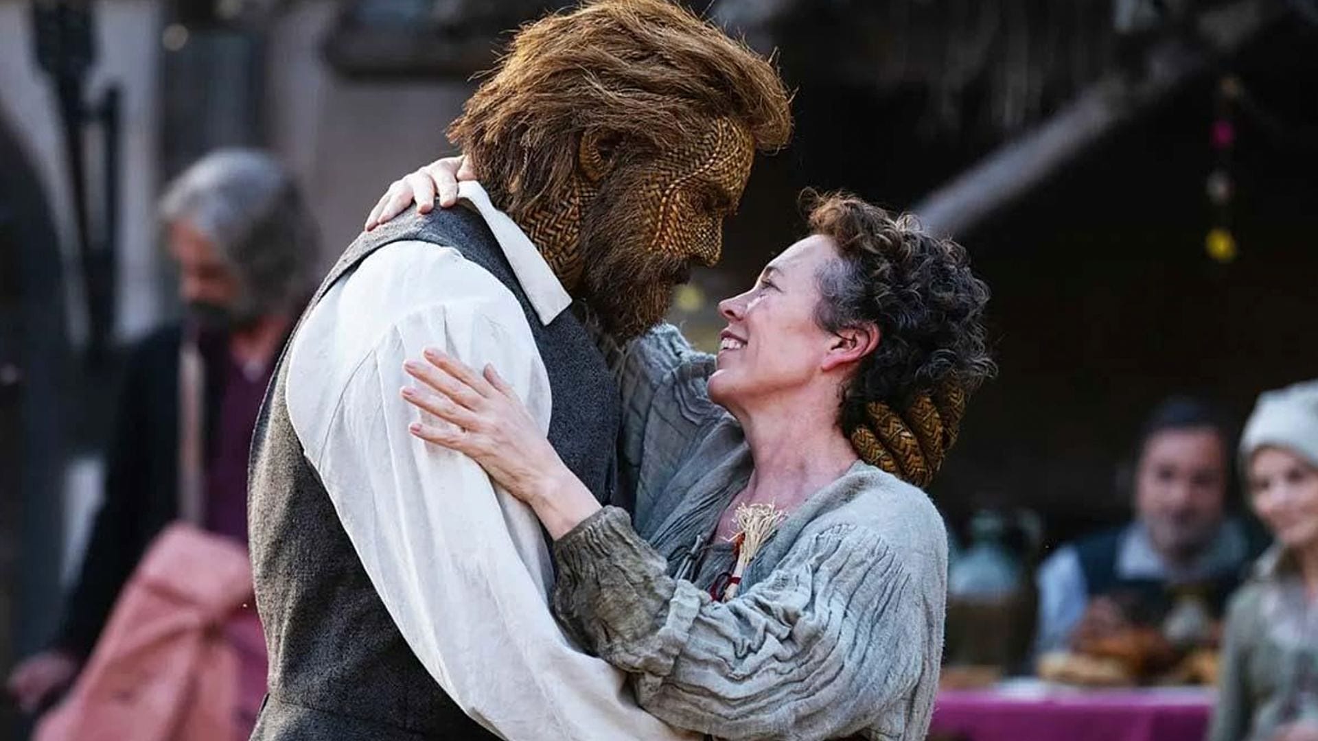 Alexander Skarsgård and Olivia Colman in 'Wicker'.
