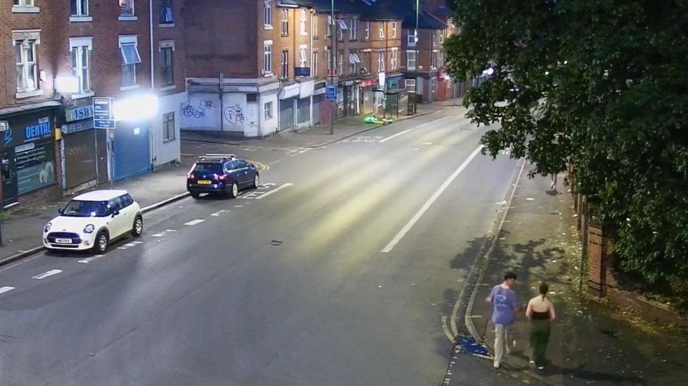 CCTV image showing Barnaby and Grace walking home from a night out in the early hours of 13 June 2023