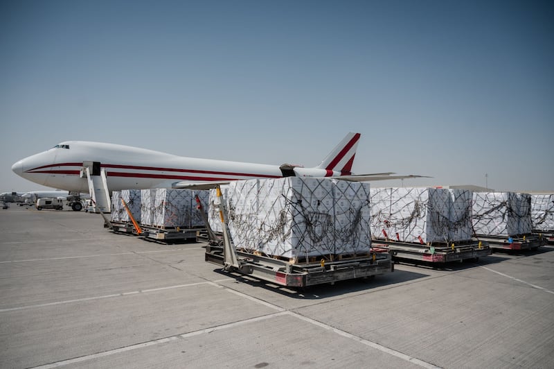 Millions of meals are being sent to Gaza under the Ahmed bin Rashid Humanitarian Bridge initiative. Photo: Wam