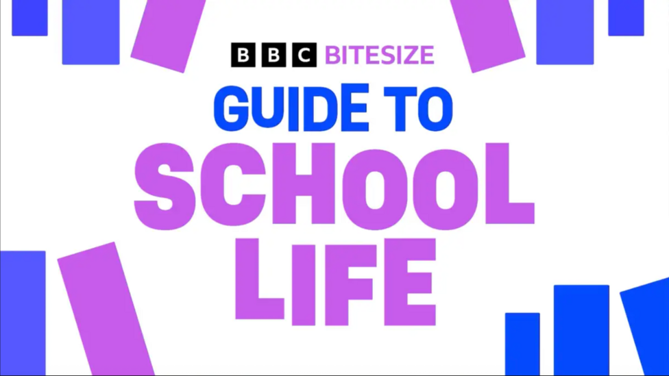 Text on screen reads: BBC Bitesize guide to school life