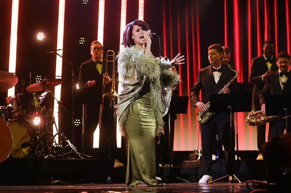 Raye performs