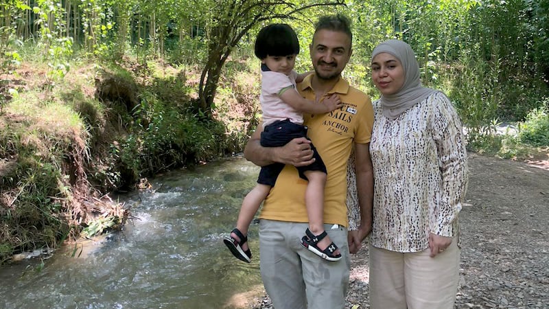 Sabah Hassan with his wife and Ali in Iraq. Photo: Sabah Hassan